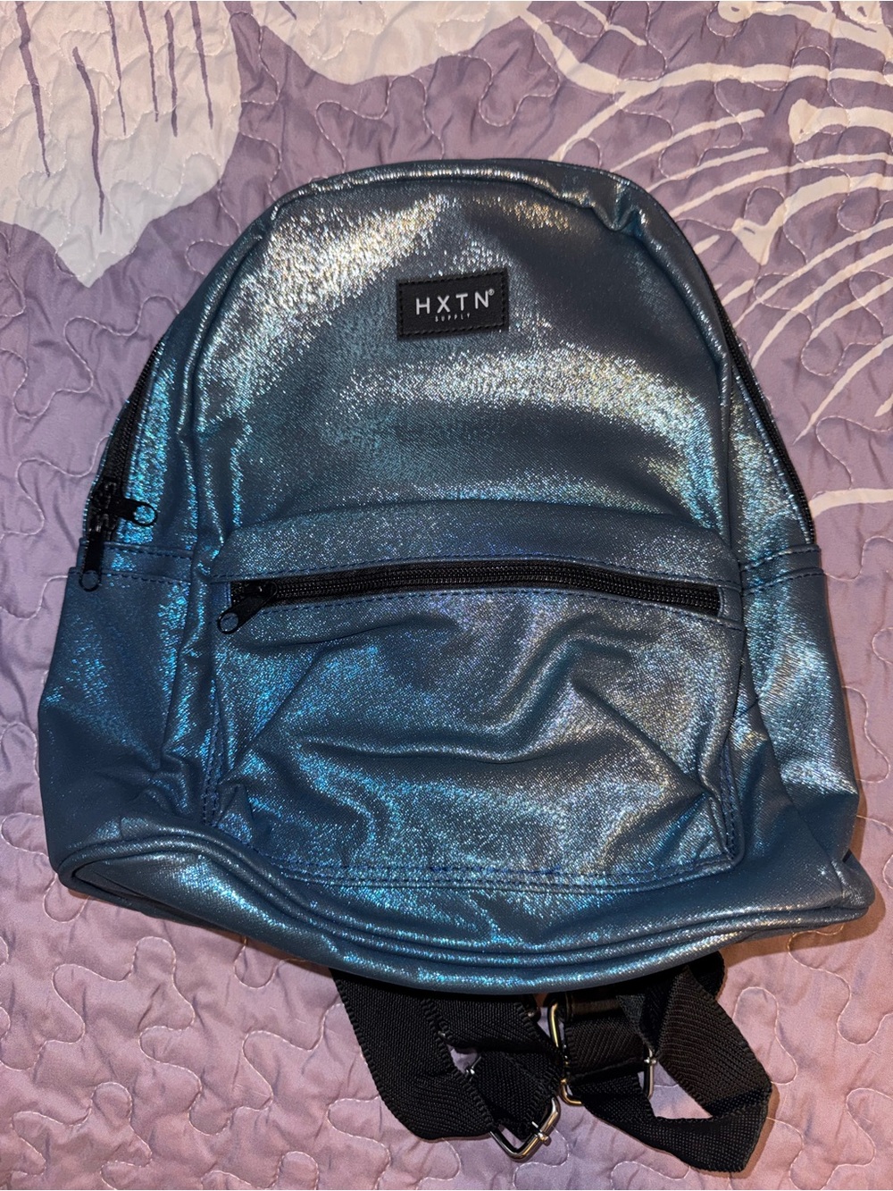 Brand New HXTN Mini Backpack – Glitz Edition - Blue Glitter Shimmer Sparkly